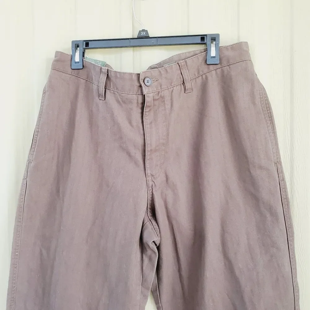 Eddie Bauer Relaxed Fit Brown Pants Size 34X30